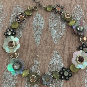 JCREW Floral Crystal Necklace